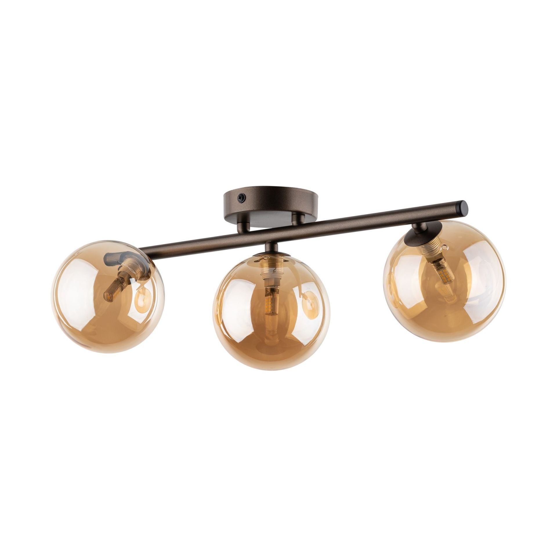 Brązowa lampa sufitowa z kloszami TK 6109 z serii ESTERA BROWN