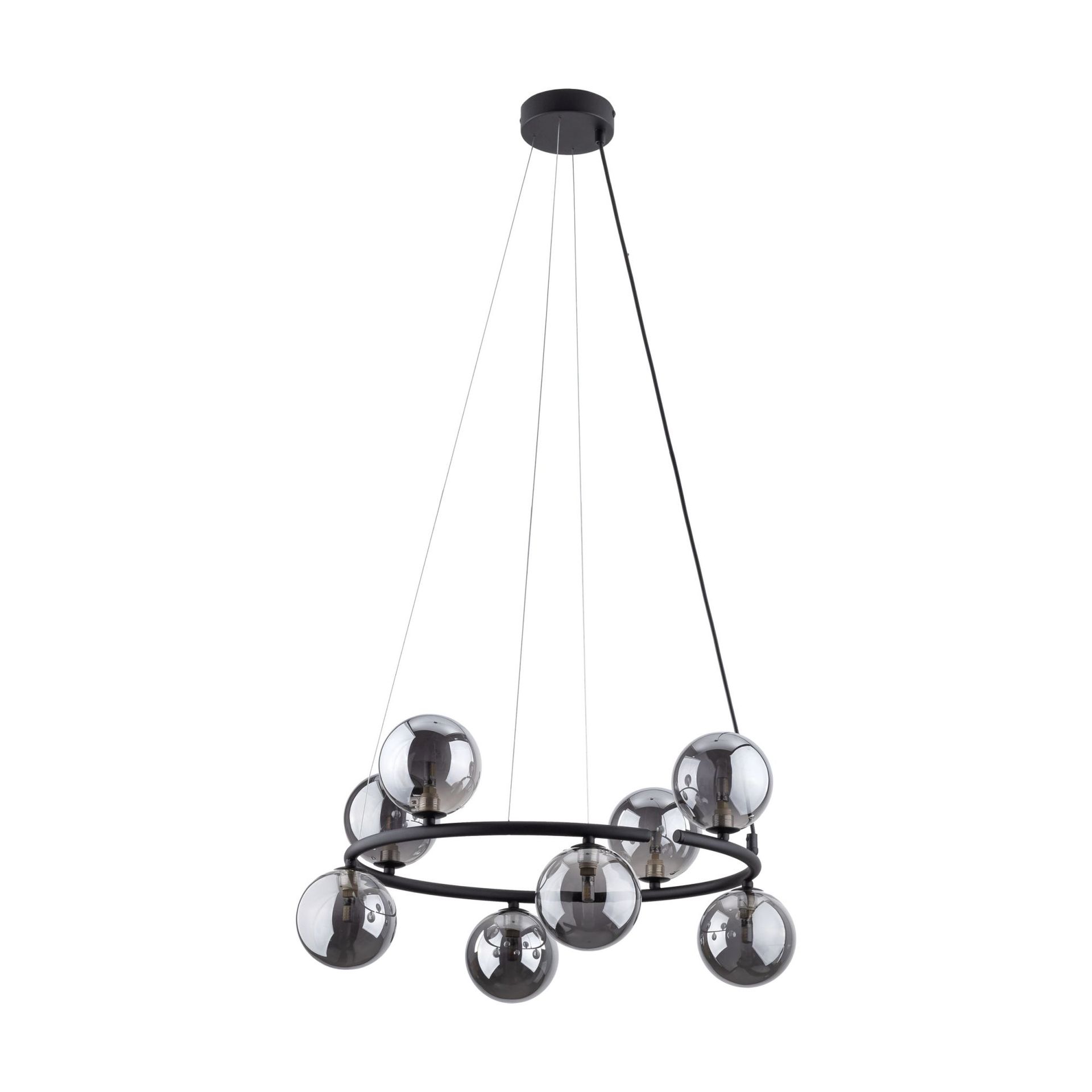 Okazała, czarna lampa wisząca do salonu TK 6844 z serii ANABELLE