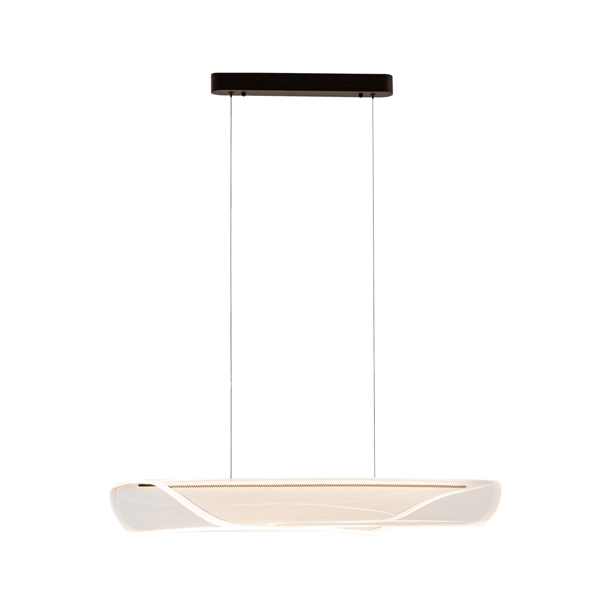 Dekoracyjna, brązowa lampa wisząca LED PND-57882-32W-3K z serii CASEL