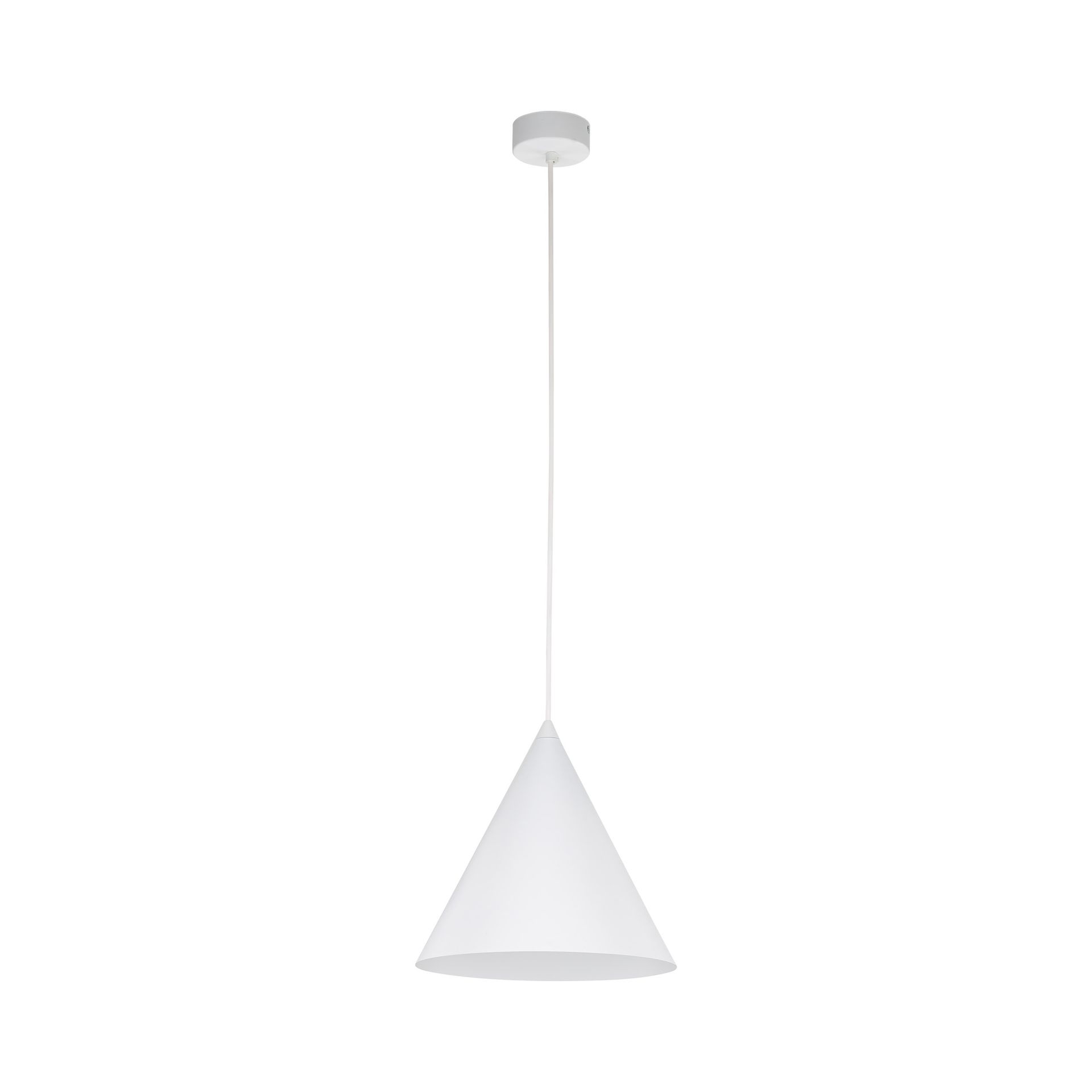 Biała, stożkowa lampa wisząca do kuchni ⌀25cm TK 10008 z serii CONO