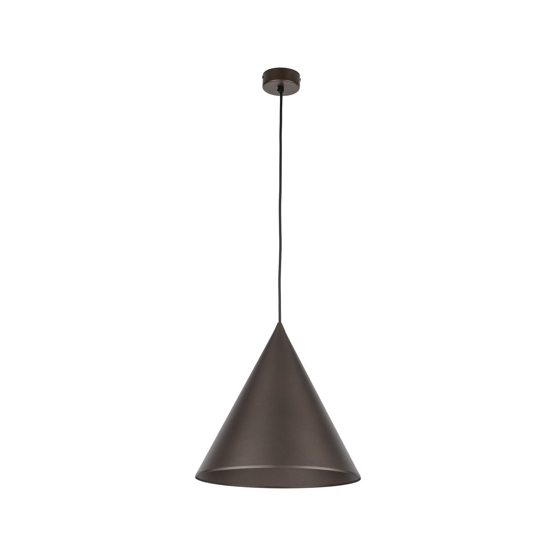 Brązowa lampa wisząca do sypialni ⌀32cm TK 10038 z serii CONO