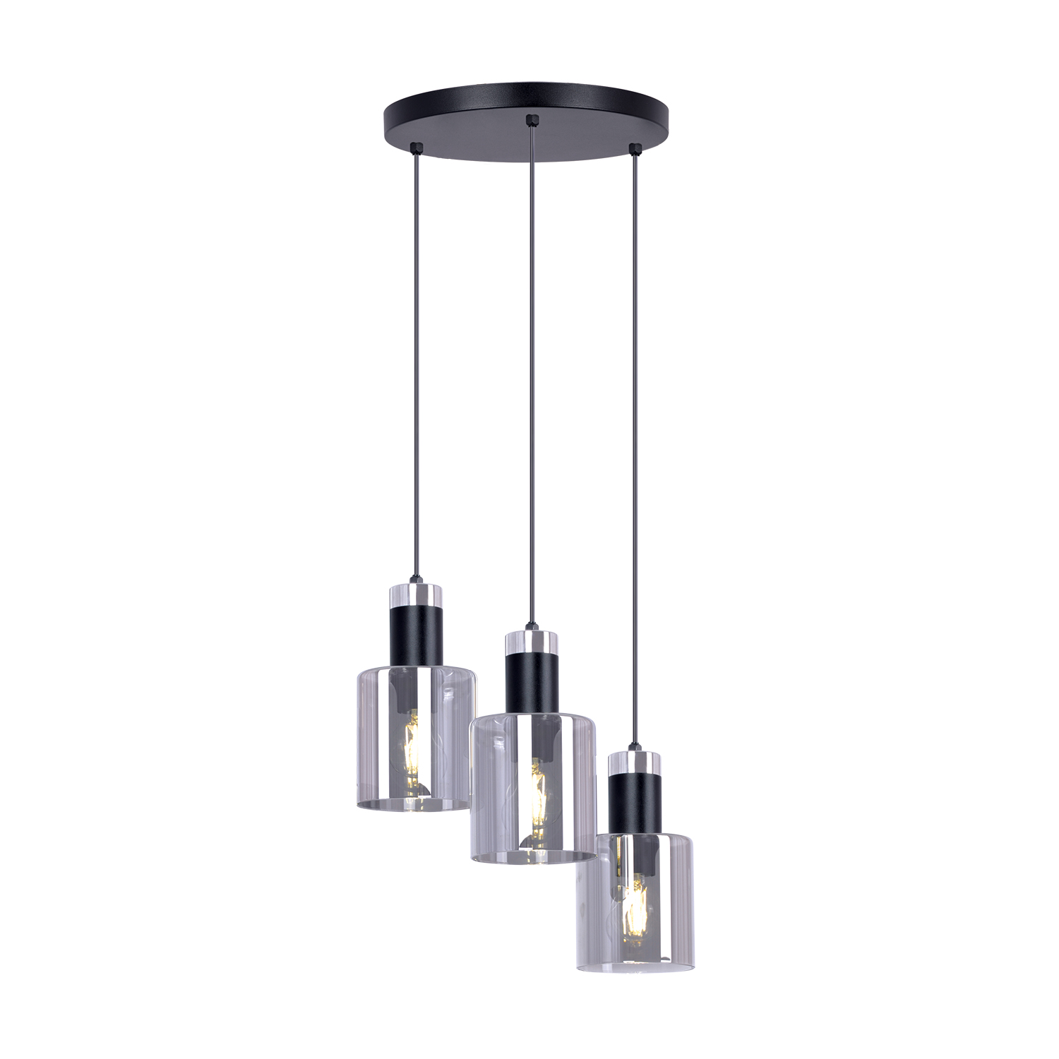 Lampa wisząca nad okrągły stół, kolor grafit K-5252 z serii BRUS