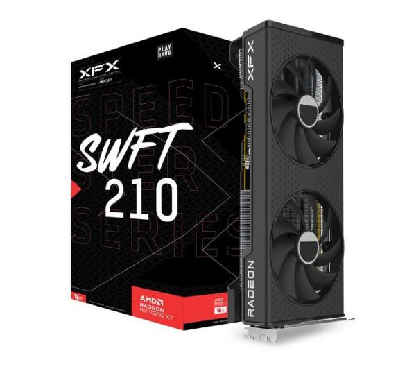 XFX Radeon RX 7600 XT SPEEDSTER SWFT 210 16GB GDDR6 128bit FSR RX-76TSWFTFP