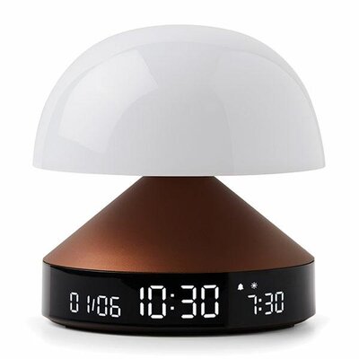 Lampa z budzikiem LEXON Mina Sunrise Brązowy LR153BZ