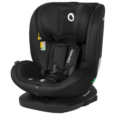Lionelo, fotelik samochodowy Bastiaan i-size (40-150 cm), black carbon, czarny