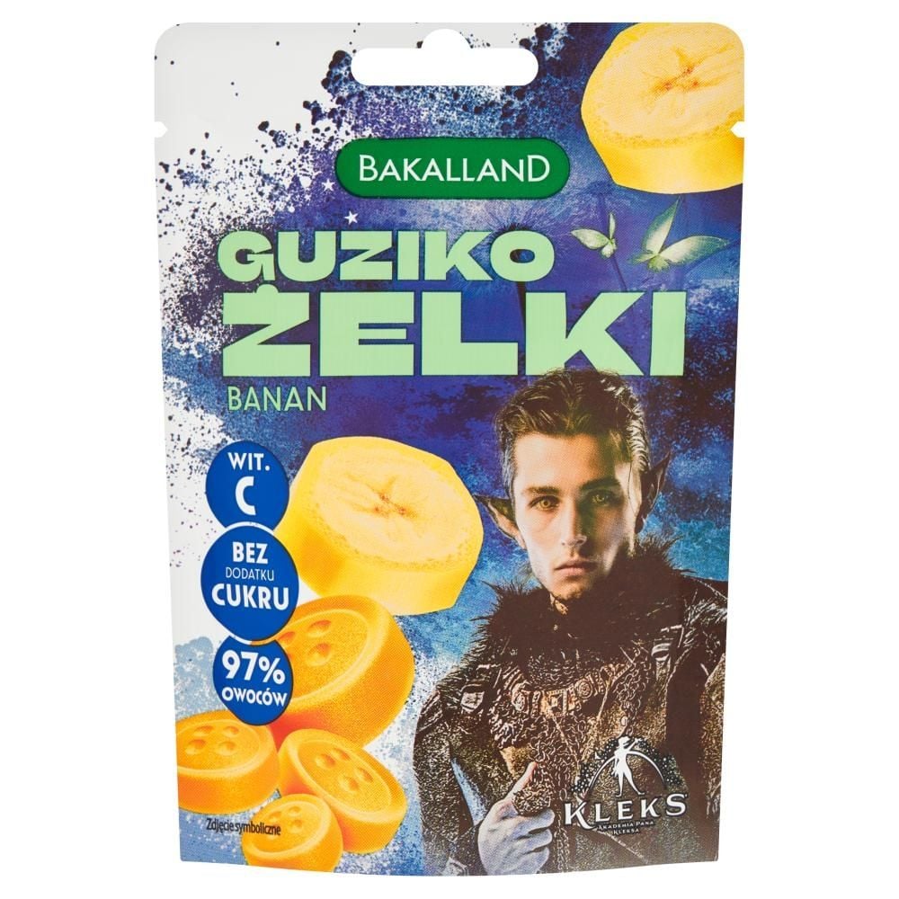 Bakalland Kleks Guziko żelki bananowe 34 g