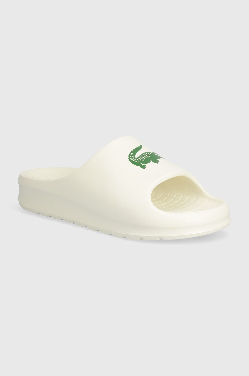 Lacoste klapki Serve 2.0 Synthetic damskie kolor beżowy na platformie 46CFA0028