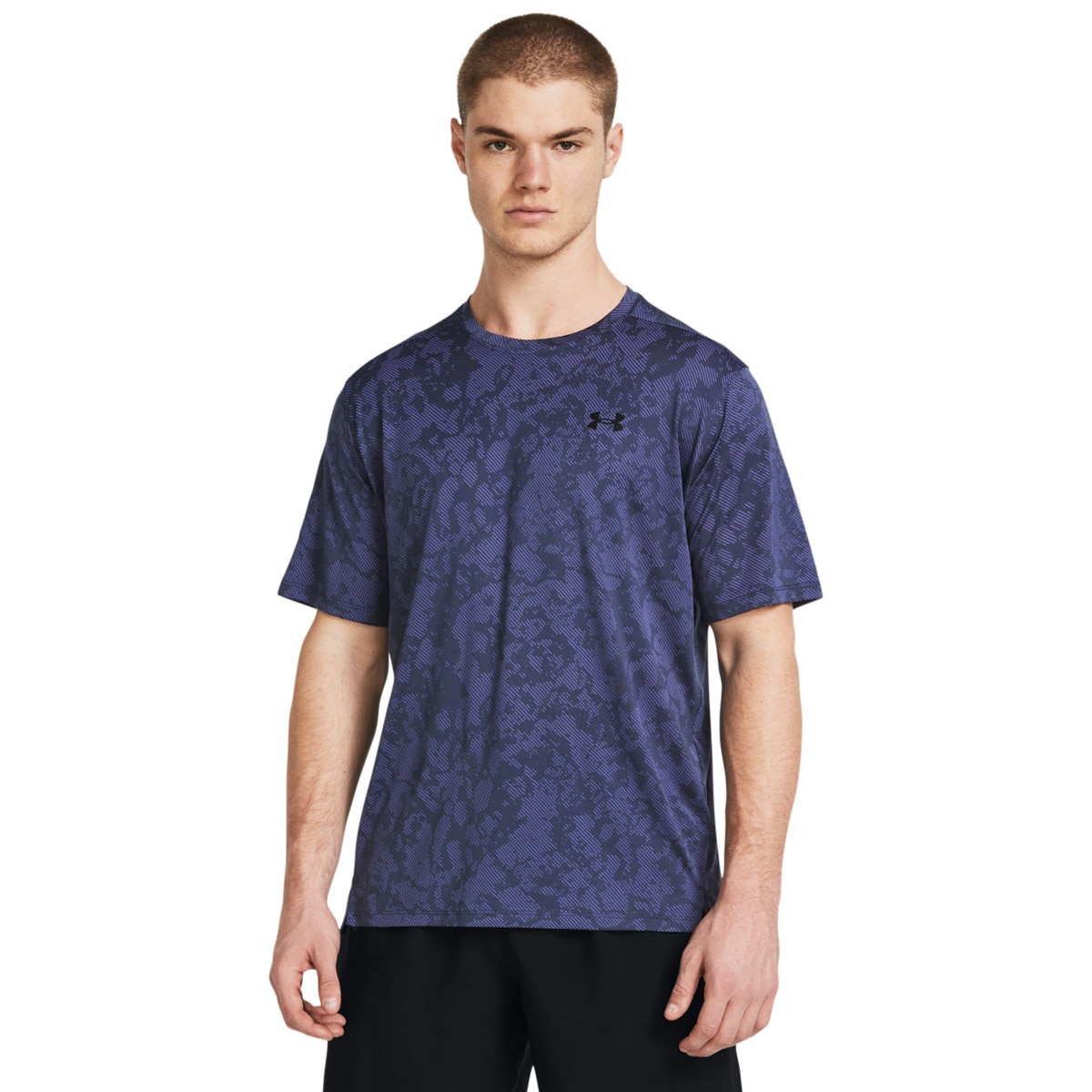 Męska koszulka treningowa Under Armour UA Tech Vent Geode SS - granatowa - UNDER ARMOUR