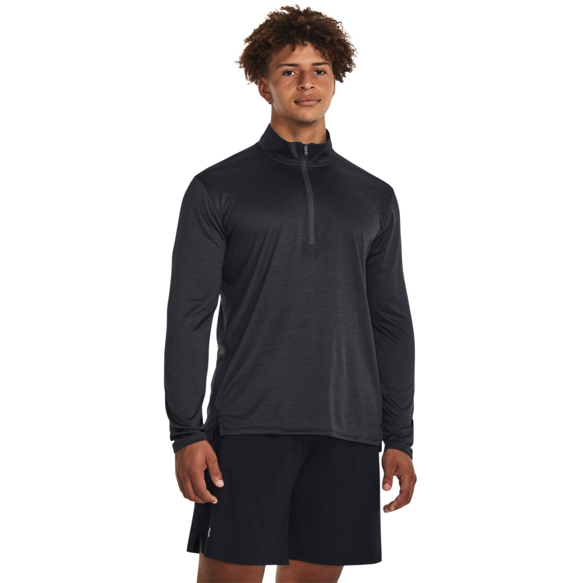 Męski longsleeve treningowy Under Armour UA Tech Vent 1/2 Zip - czarny - UNDER ARMOUR
