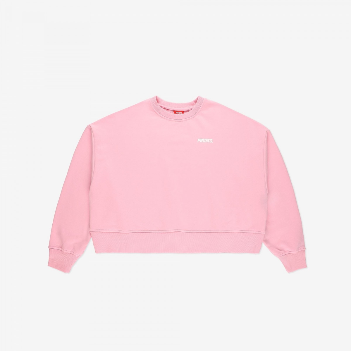 Damska bluza dresowa nierozpinana bez kaptura Prosto Crewneck Vera - różowa - PROSTO
