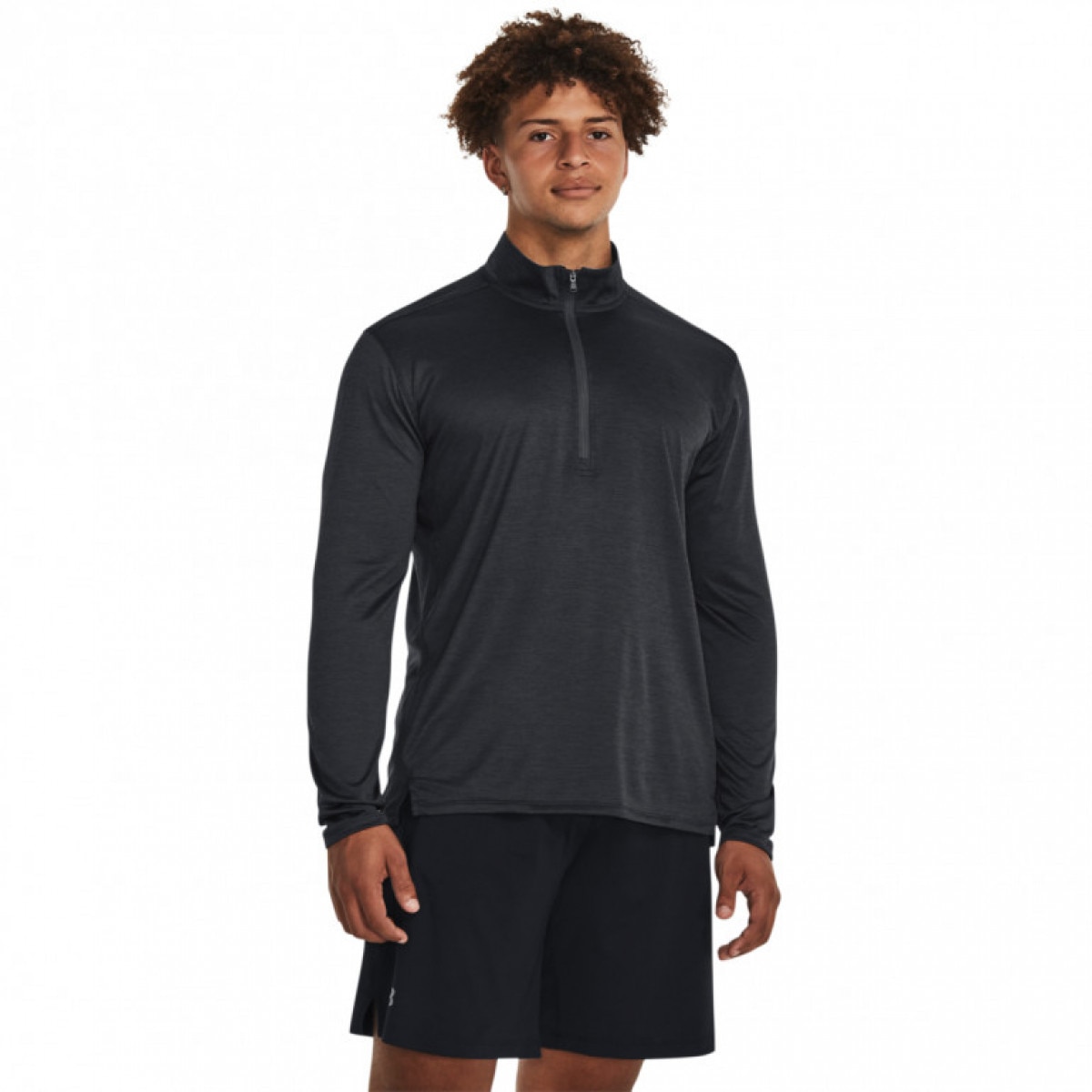 Męski longsleeve treningowy Under Armour UA Tech Vent 1/2 Zip - czarny - UNDER ARMOUR