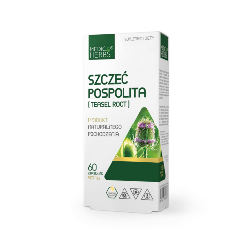 Medica Herbs Medica Herbs Szczeć Pospolita (Teasel Root) 500 mg - 60 kapsułek
