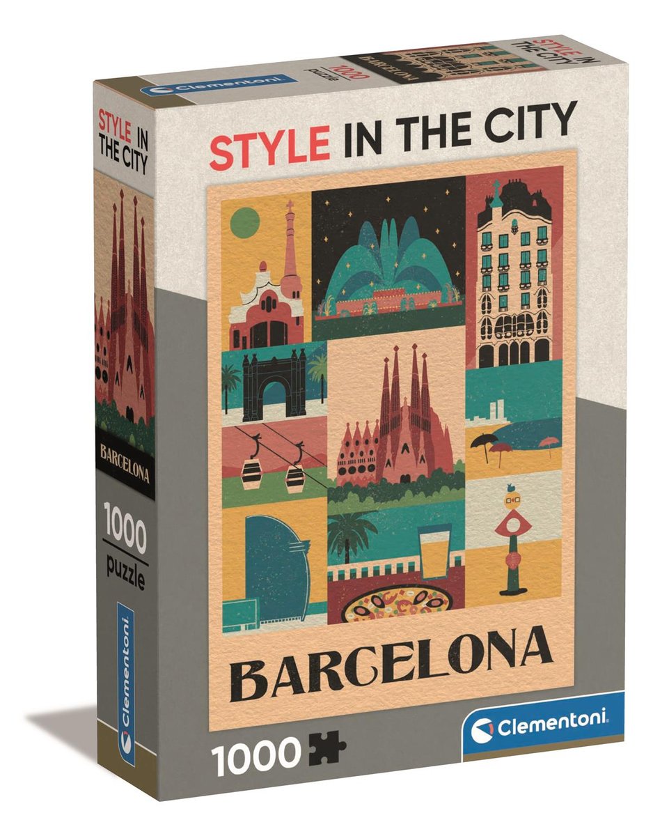 Clementoni, Puzzle, Compact Box, Barcelona, 1000 el.