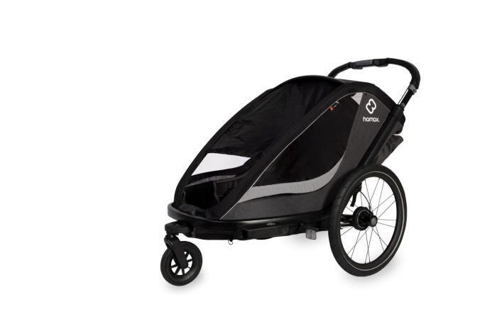 Hamax - Przyczepka rowerowa COCOON  podwójna - Grey/black