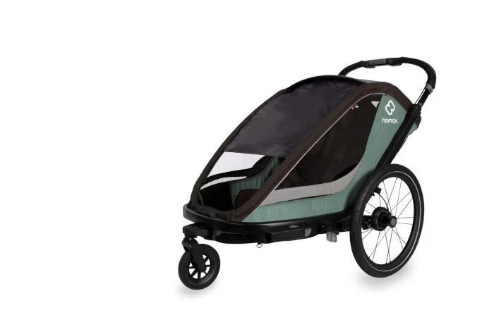 Hamax - Przyczepka rowerowa COCOON  podwójna - Green/Black