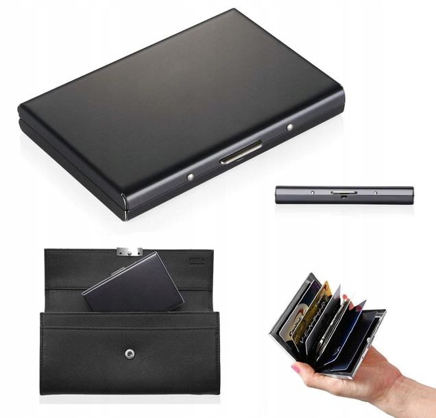 Card Holder Metalowe Portfel Na Karty Blokada Rfid Prezent Dla Niego Slim
