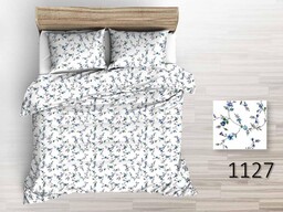 Darymex Pościel z kory 160x200 biała kwiatuszki niebieskie 1127N Koralove