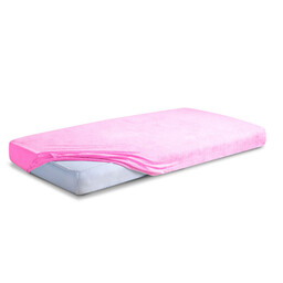 Babymatex Prześcieradło frotte z gumką 70x140 różowe 10 Classic
