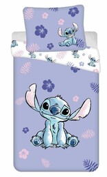 Jerry Fabrics Pościel bawełniana 140x200 Lilo i Stitch fioletowa poszewka 70x90 JF 02