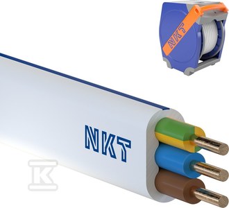 nkt Przewód nkt instal plus YDYp 3x1,5 żo 450/750V QADDY 650m 13029046