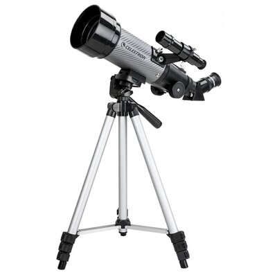 Celestron 22035 DX przenośny teleskop refraktorowy 70 mm z układem optycznym całkowicie ze szkła powlekanego, plecak, pakiet oprogramowania astronomicznego i adapter do smartfona do digiscopingu