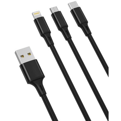 Kabel Ładowarka 3w1 do Typ C / Micro Usb / Iphone
