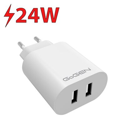 goGEN Ładowarka sieciowa ACH 206 2x USB-A 24W ACH206W)