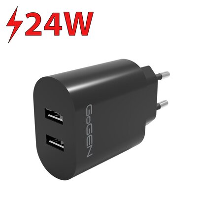 goGEN Ładowarka sieciowa ACH 206 2x USB-A 24W ACH206B)