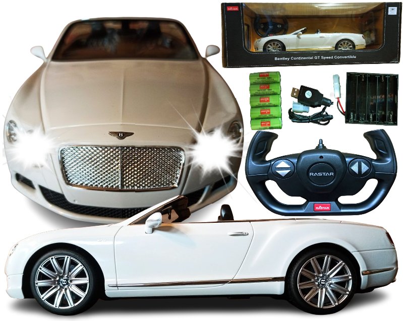 Autko Zdalnie Sterowane Kabriolet BENTLEY Continental GT Rastar Samochód Auto Na Pilot 2,4GHz RC 1:12