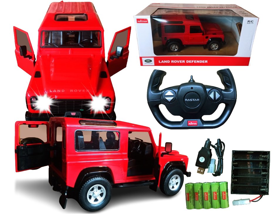 Autko Zdalnie Sterowane LAND ROVER DEFENDER Rastar Samochód Auto Na Pilot 2,4GHz RC 1:14