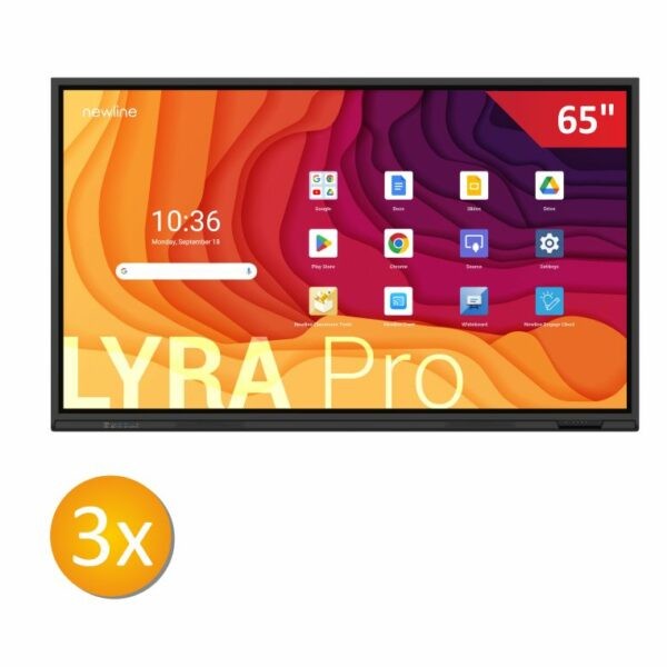 Zestaw Aktywna Tablica 3 x Newline Lyra Pro 65