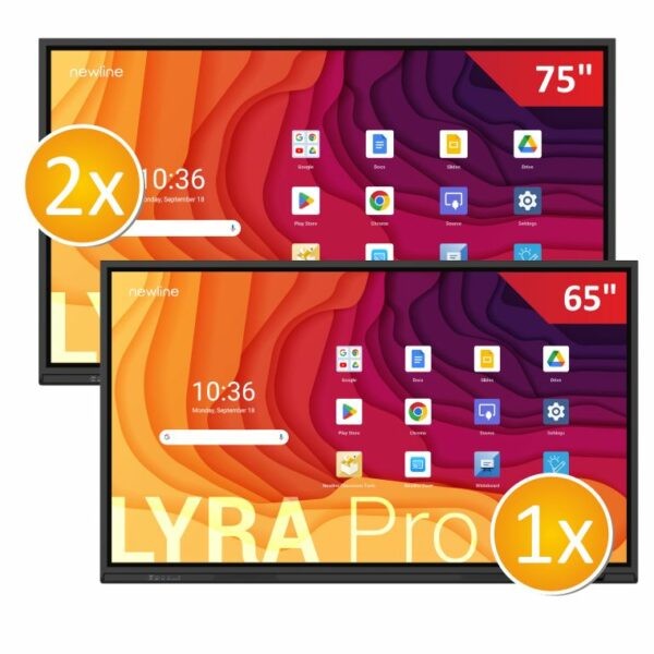 Zestaw Aktywna Tablica 2 x Newline Lyra Pro 75