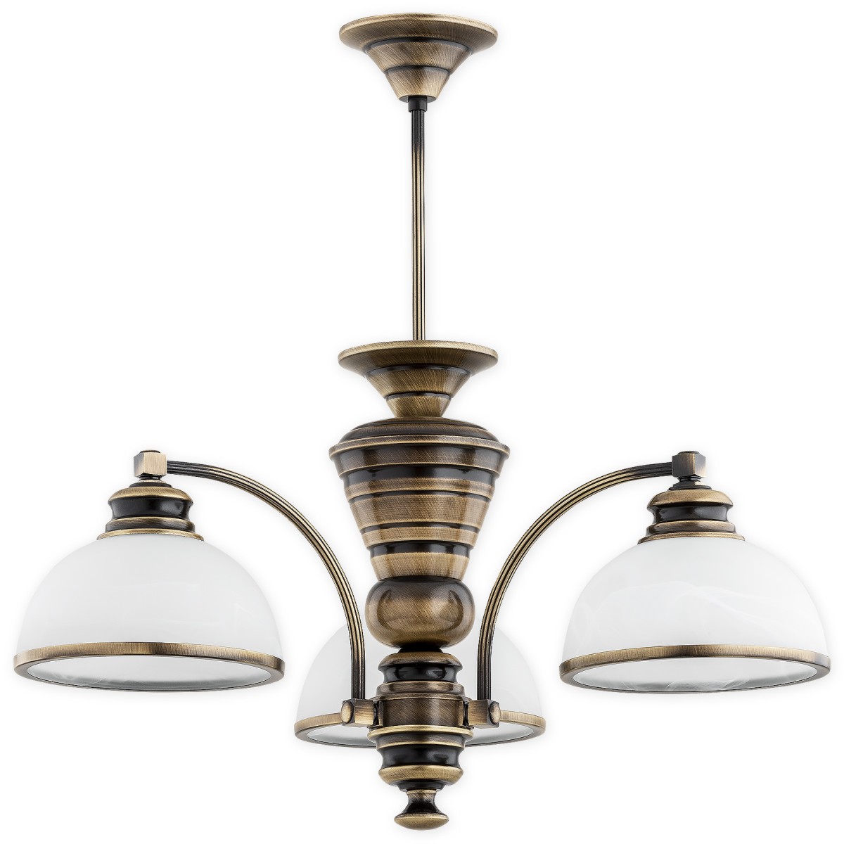 Lampa wisząca, żyrandol z trzema kloszami O3183 W3 PAT z serii PELION