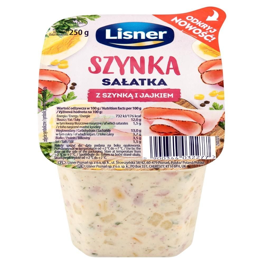 Lisner Sałatka z szynką i jajkiem 250 g