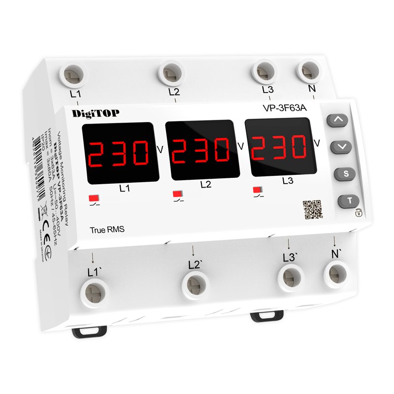 Przekaźnik napięciowy trójfazowy DigiTOP VP-3F63A