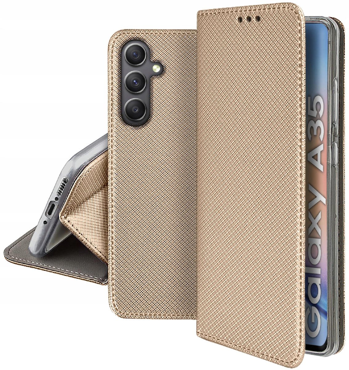 Etui do Samsung Galaxy A35 | A35 5G SMART MAGNET CASE PORTFEL + SZKŁO 9H