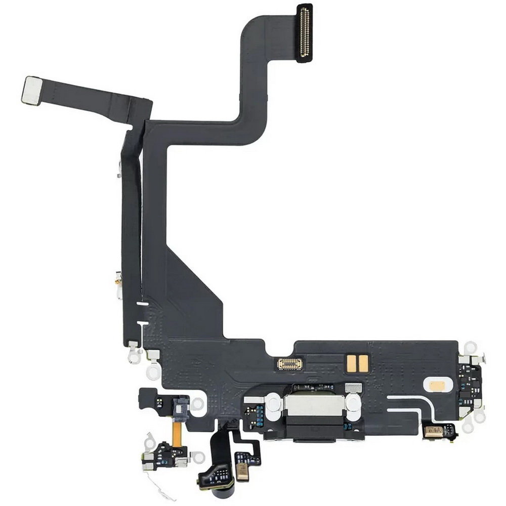 Gniazdo złącze port ładowania mikrofon dolny taśma flex do Apple iPhone 13 Pro (OEM Oryginał) (Czarny)