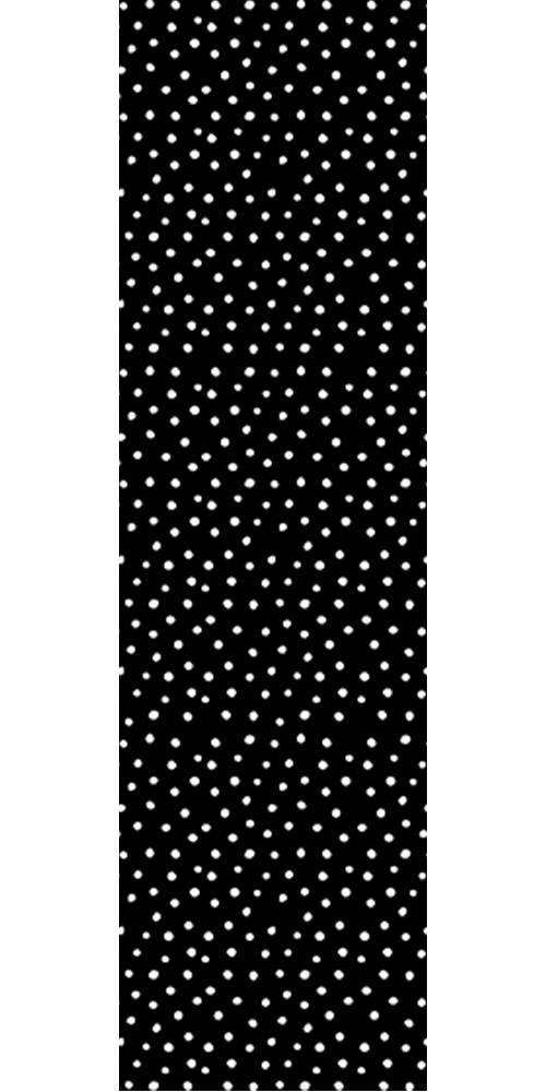 Papier do pakowania - Czarny - Białe Kropki - 68,5 x 100 cm
