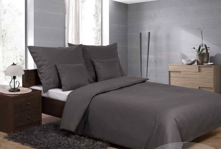 Pościel 200x220 Jednobarwna Grafitowa