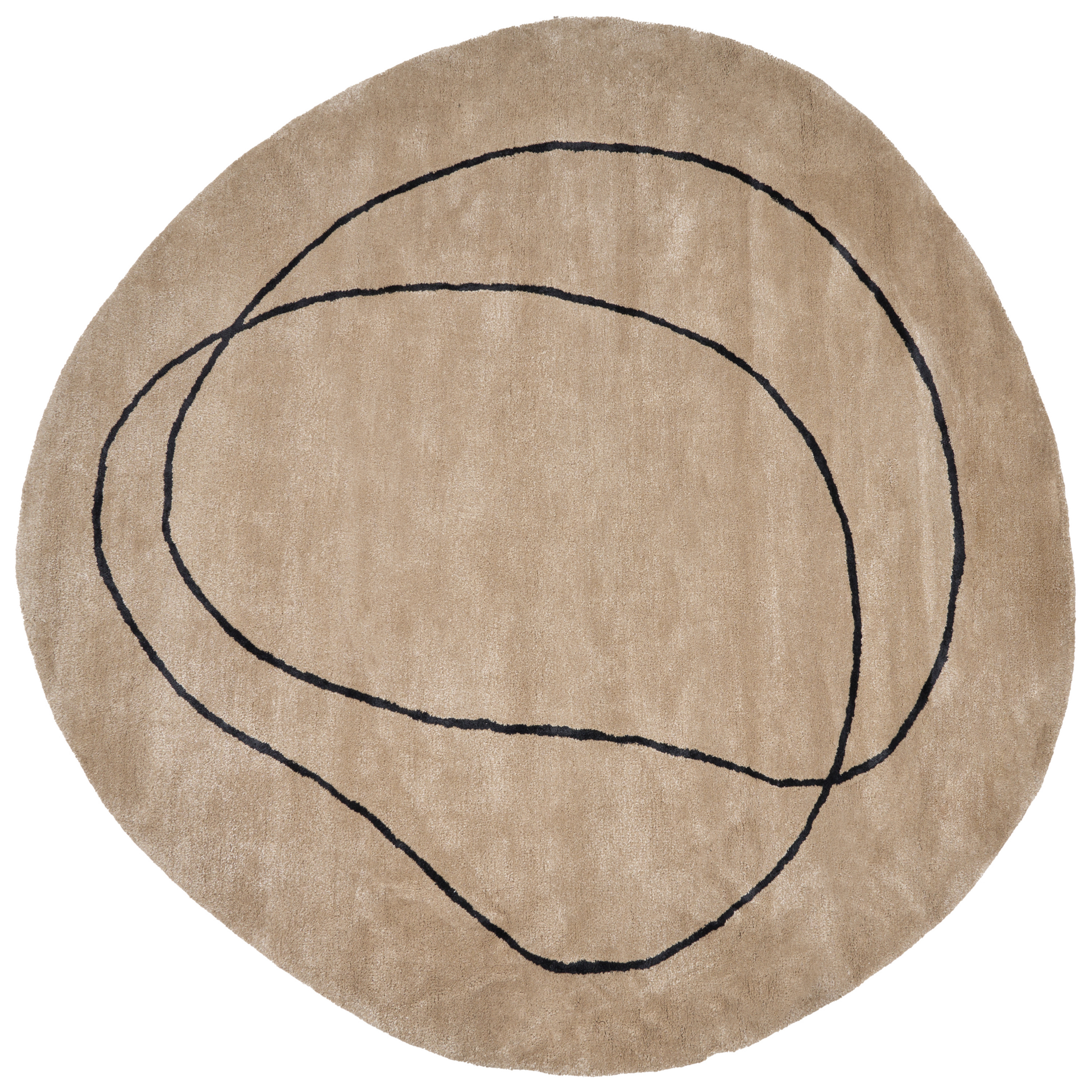 Dywan z wiskozy ⌀ 200 cm beżowy DIGRI