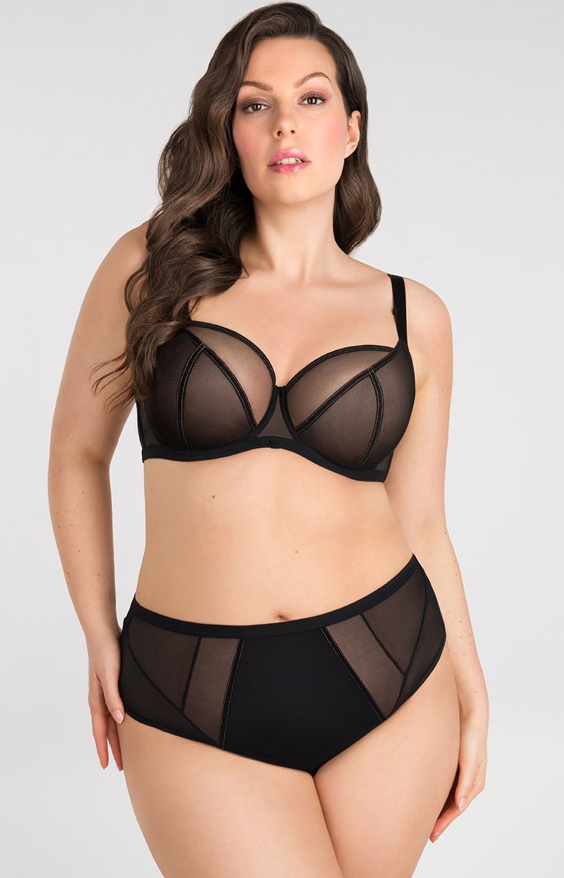 Klasyczne figi damskie K825 Just Black, Kolor czarny, Rozmiar 2XL, Gorsenia - Primodo.com