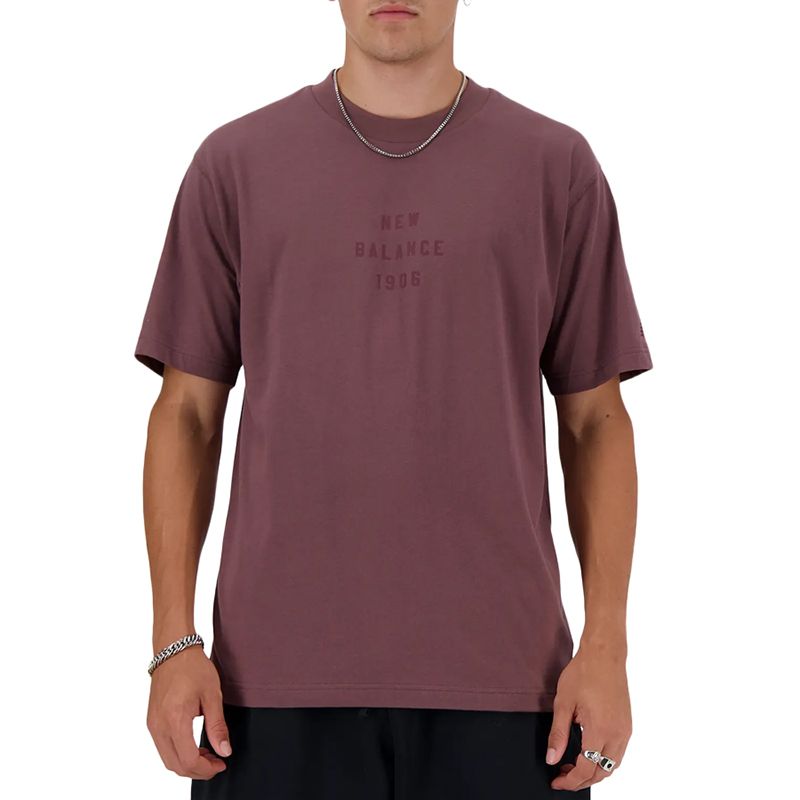 Koszulka New Balance MT41519LIE - bordowa