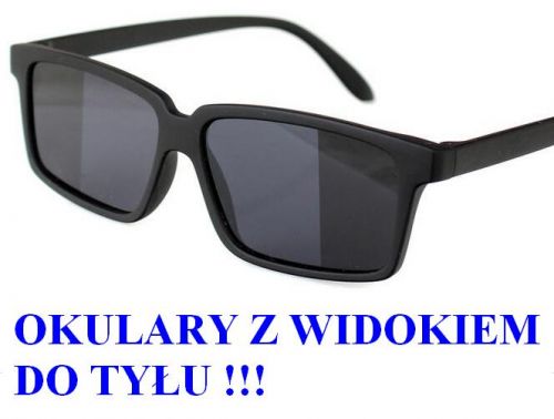 Szpiegowskie Przeciwsłoneczne Okulary Detektywa / Agenta FBI - z Widokiem do Tyłu !!!