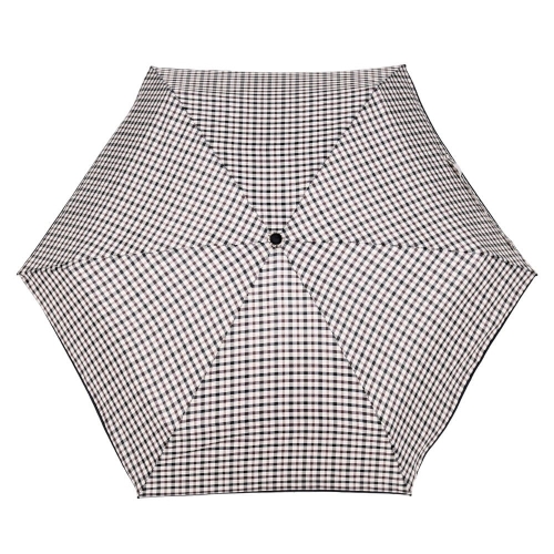 Parasolka damska Blue Drop Atelier manualna składana beżowa w kratę