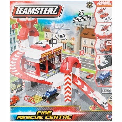 Remiza strażacka Teamsterz z samochodami PREZENT