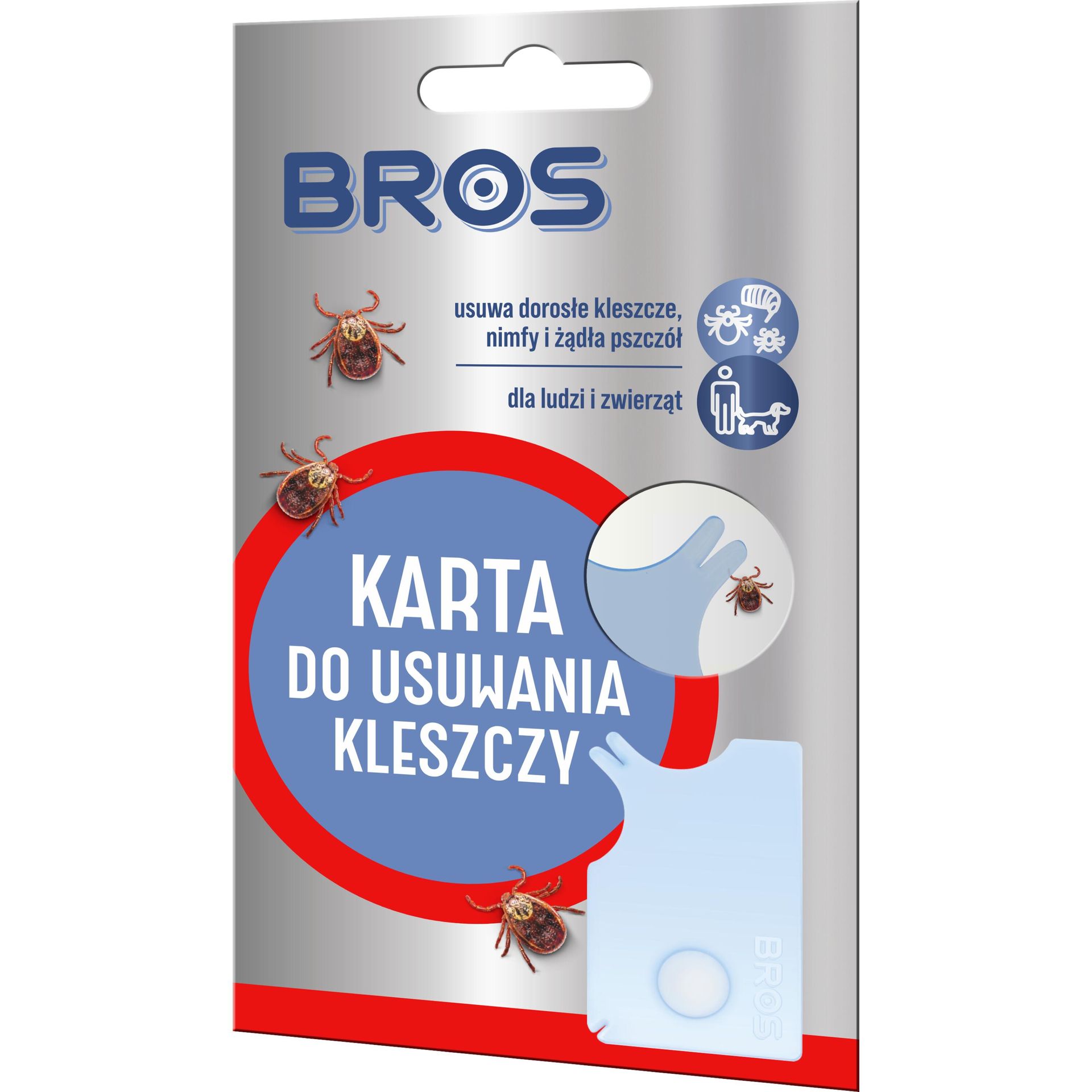 BROS Karta do usuwania kleszczy, 1 szt.