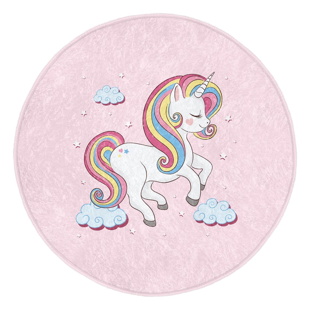Różowy dywan dziecięcy ø 120 cm Comfort – Mila Home