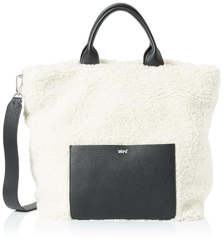 ABRO Shopper Raquel Big, Torba Unisex dla dorosłych, Ivory/Black, Ivory/Czarny