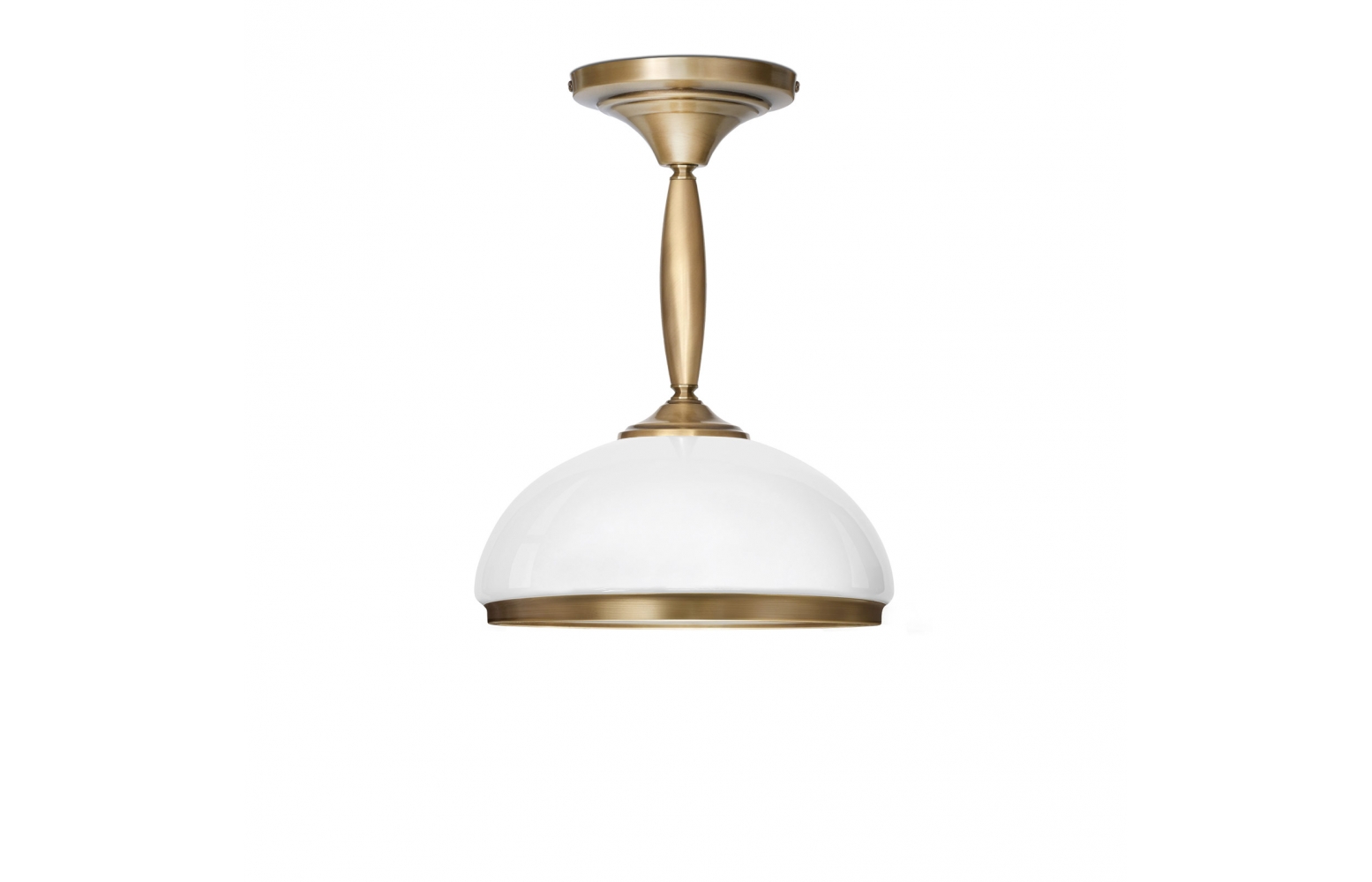 Krótka lampa mosiężna z 1 kloszem CR-S1K
