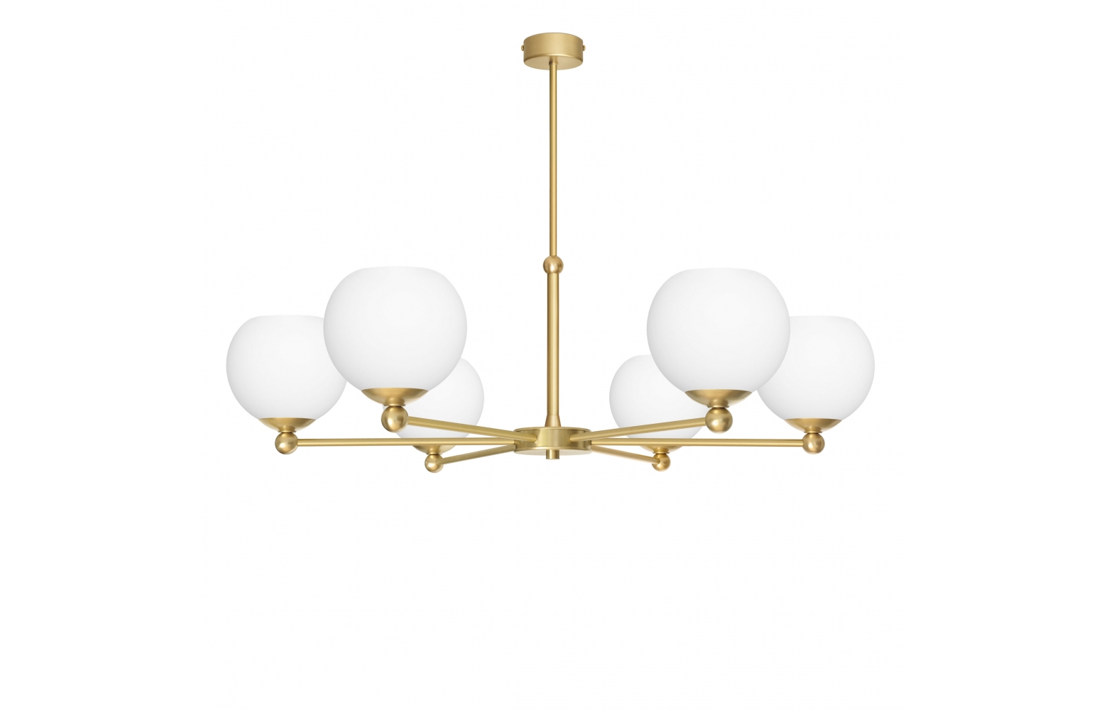 Złoty okazały żyrandol do dużego salonu KLM-S6A